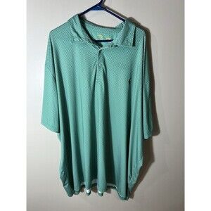 Polo Ralph Lauren Shirt Mens 4XB Big Short Sleeve Green Paisley Wicking